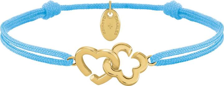 Charles Garnier PASSION Herz- und Kleeblatt-Armband aus goldenem Silber (16 cm, Silber)