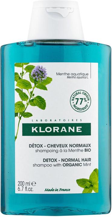 Klorane Detox-Shampoo mit BIO-Wasserminze (200 ml, Flüssiges Shampoo)