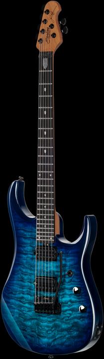 Image du produit Guitare électrique, JP150, DiMarzio, Cerulean Paradise, Sac (Guitare électrique, Acier inoxydable, ébène, Top en érable fendu)