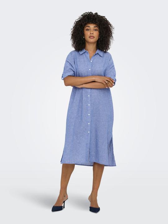Produktbild JdY Locker geschnitten Hemdkragen Voluminöser Armschnitt Midikleid Kleid (XL)