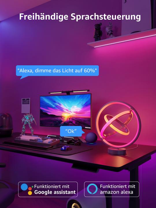 Actual product image Lepro TB1 Smart LED Tischlampe 14W mit Music Sync