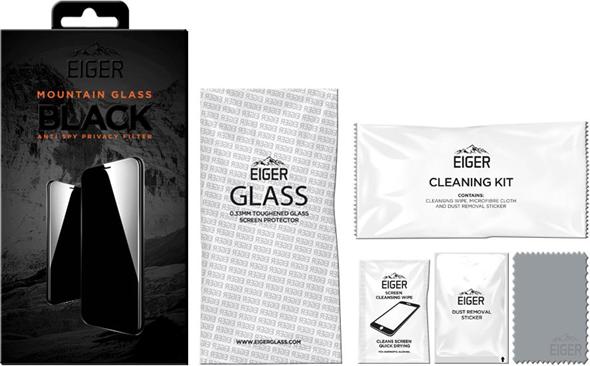 Actual product image Eiger Mountain Glass Black (1 Piece, Samsung Galaxy A40)