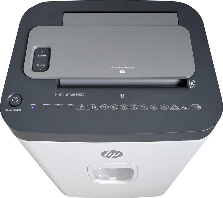 Image du produit HP Pro Shredder Auto 200CC Destructeur coupe croisée P-4, 4 x 20 mm, jusqu'à 200 feuilles, noir (Coupe de particules)