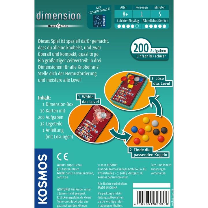 Produktbild Kosmos Dimension Brain Games (Deutsch)