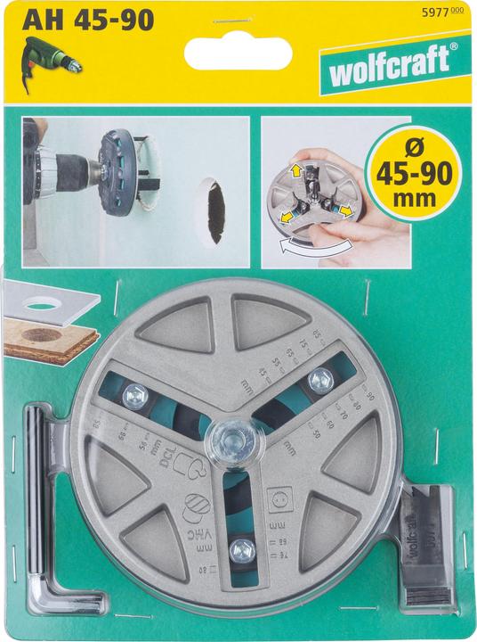 Image du produit wolfcraft Scie cloche réglable, Ø 45-90 mm (90 mm)