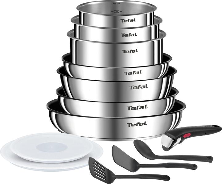 Produktbild Tefal L897DS04 (26 cm, Pfannenset + Topfset, Edelstahl)