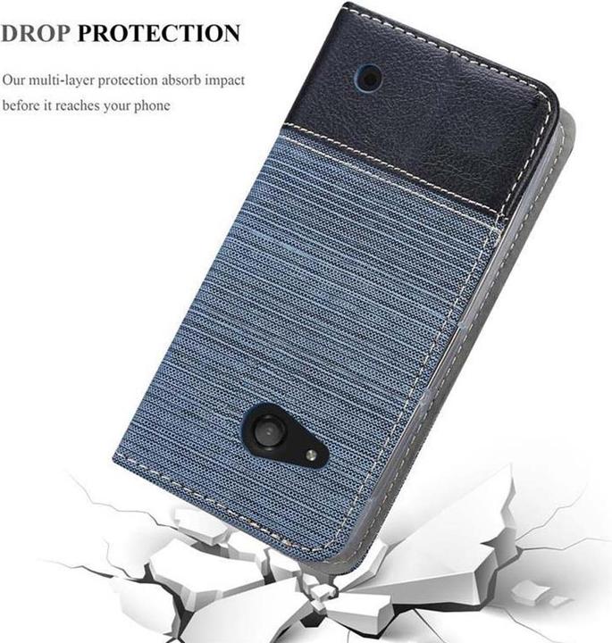 Produktbild Cadorabo Book Jeans Optik Cover (Microsoft Lumia 550)