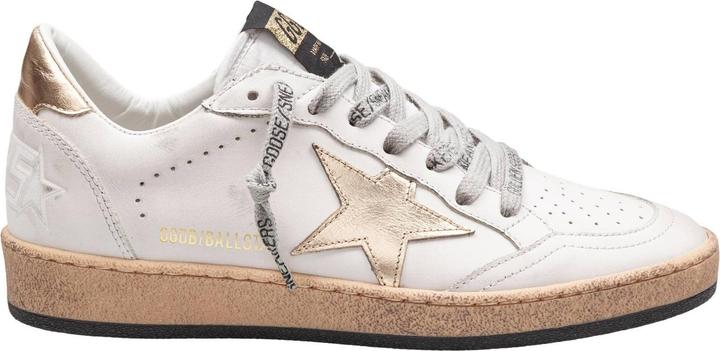 Produktbild Golden Goose ballstar sneakers in white and gold leather (42)