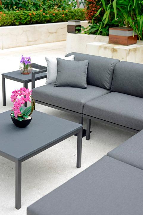 Produktbild Jardin Confort Arolla Outdoor Zierkissen 40x40cm hellgrau laminiert (40 x 40 x 12 cm)