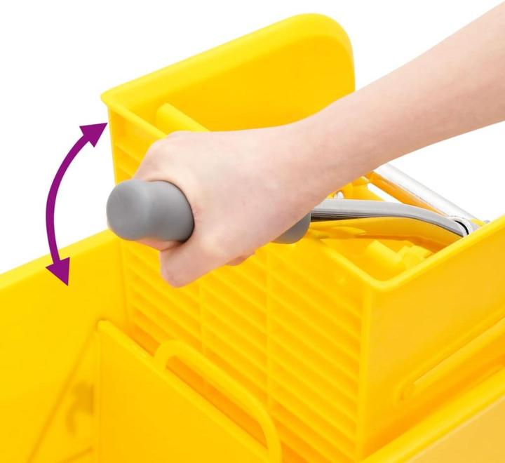 Produktbild VidaXL Mopp-Eimer mit Presse und Rollen Gelb 20 L Polypropylen (1 Stk.)