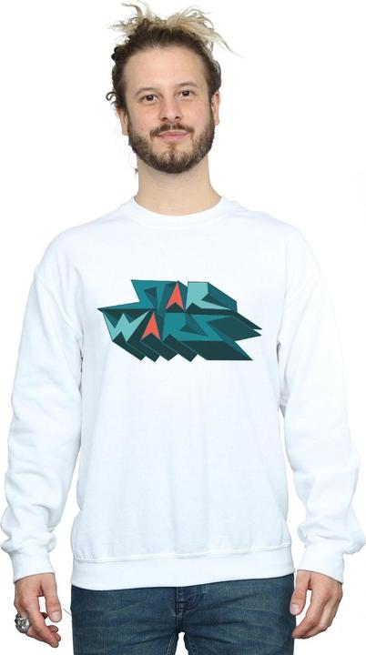 Actual product image Star Wars Mens Edgy Block Logo Sweatshirt (XXL)