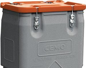 Immagine prodotto Cemo Cassone mobile per merci pericolose da 170 litri grigio Coperchio arancione