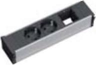 Image du produit Bachmann 912.045 - 0,1 m - 2 sorties CA - aluminium - noir - gris - 217 mm - 1 pièce( (2 x, CEE 7/3, BS 1363, 0.10 m)