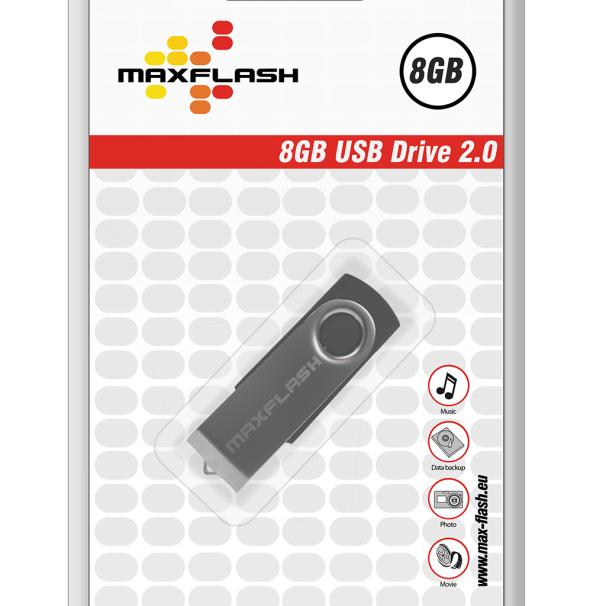 Actual product image MaxFlash Standard USB Drive 8GB (8 GB, USB-A, USB 2.0)