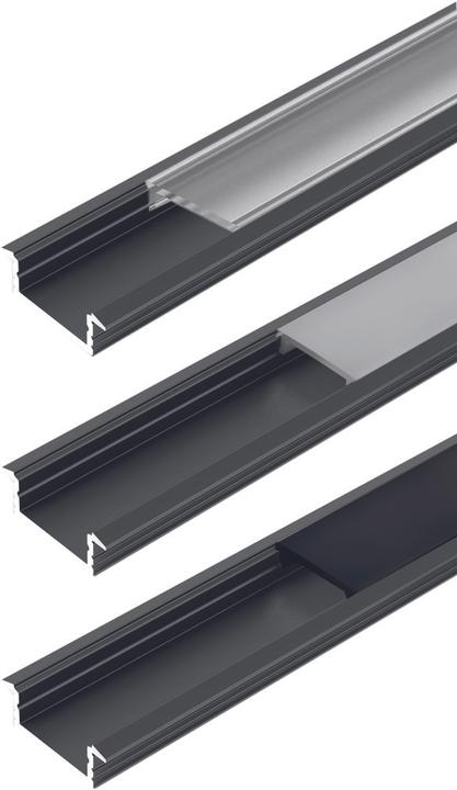 Actual product image Halemeier LED recessed profiles ChannelLine C with light panel