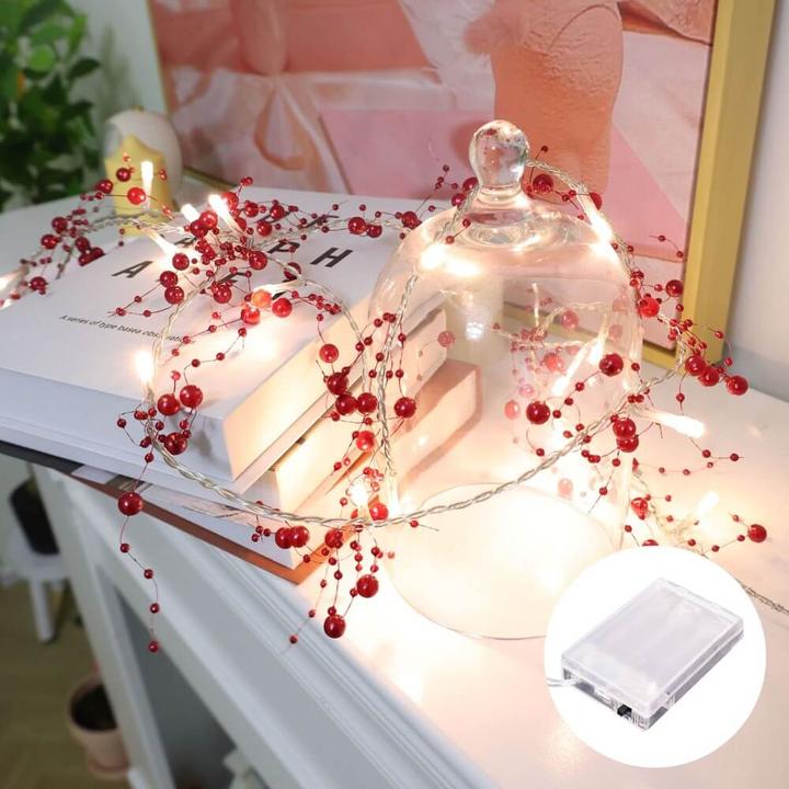 Immagine prodotto Cover-Discount Luci natalizie a LED con perle artificiali (3 m)