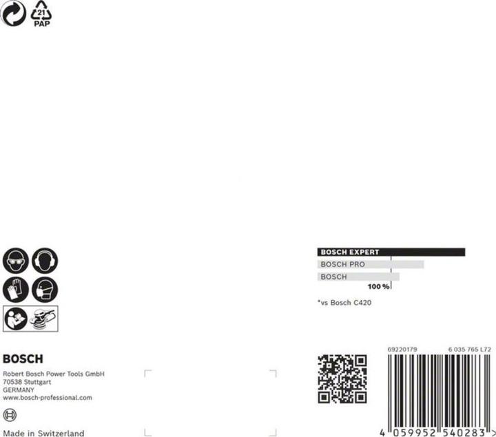 Productafbeelding Bosch Professional Zubehör Expert M480 Schuurnet voor excentrische schuurmachine, 150 mm, G 100, 5 stuks (100)