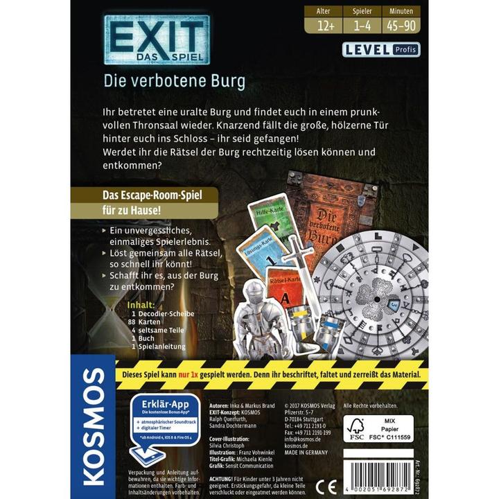 Productafbeelding Kosmos Uitgang - Het Verboden Kasteel (Duits)