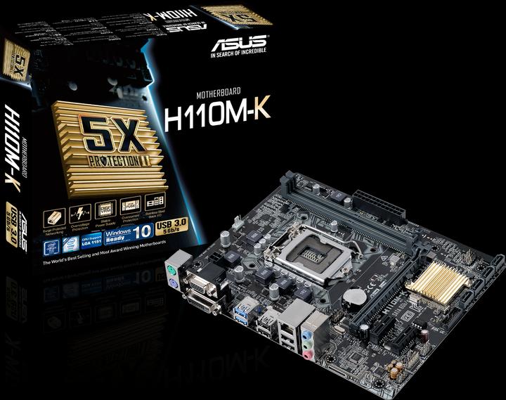 Produktbild ASUS H110m-K (LGA 1151, Intel H110, mATX)