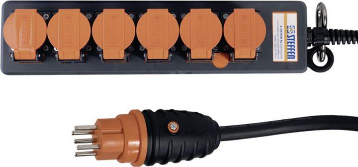 Produktbild Steffen Steckdosenleiste IP55 PROFESSIONAL 6xT15 5m (6 x, Typ 15)