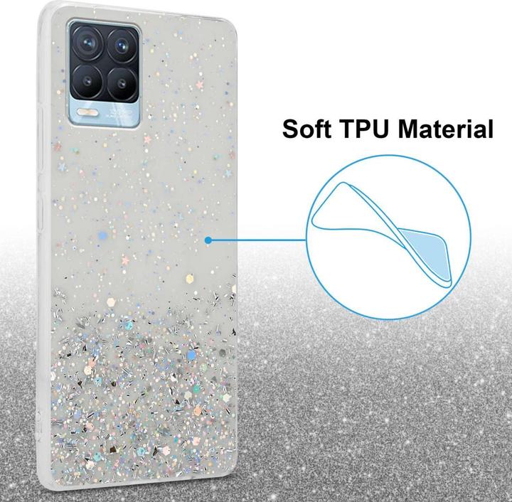 Actual product image Cadorabo Bumper Case for Realme 8 4G / 8 PRO TPU funkelnder Glitter (realme 8)