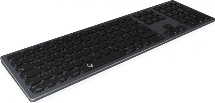Produktbild KeySonic Full-Size Aluminium Tastatur, Bluetooth® & RF, für Win & macOS (DE, Kabellos)