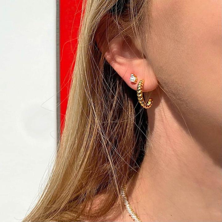 Image du produit Candy Clous d'oreille Veni, argent sterling 925, plaqué or (Argent sterling 925, Plaqué or 18k)