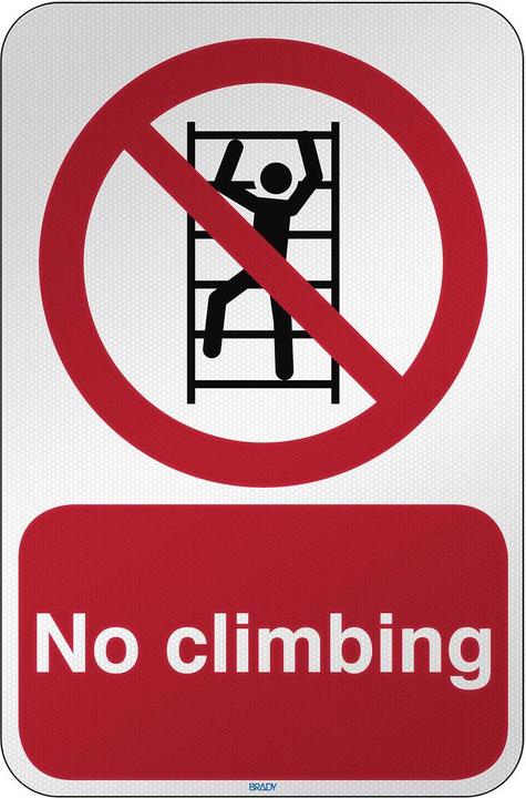 Image du produit Brady Signe de sécurité ISO - No climbing
