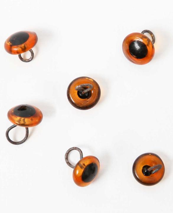 Image du produit I Am Creative Tieraugen mit Öse, Glas, braun, 10 mm