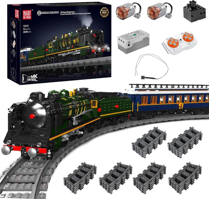 Produktbild Mould King Orient Express - SNCF 231 Dampflokomotiven Set