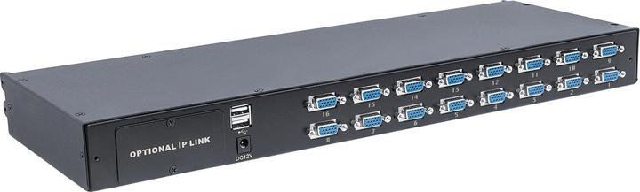 Actual product image Intellinet Modular 16-port KVM switch with VGA interface for use with Rackmount LCD co...