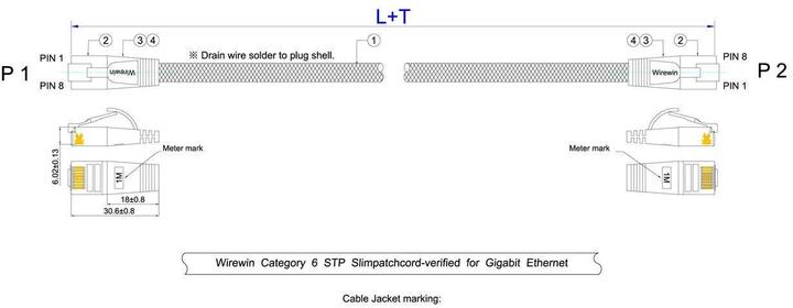 Productafbeelding Wirewin Netwerkkabel (STP, CAT6, 5 m)