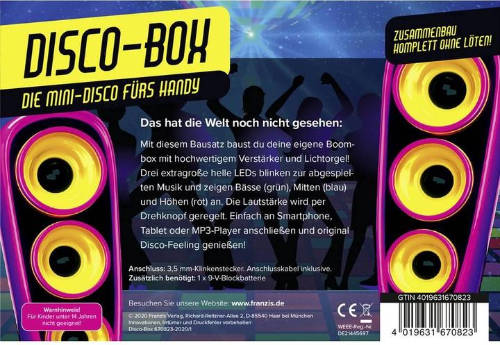 Productafbeelding Franzis Bouwdoos Disco Box met Lichtorgel