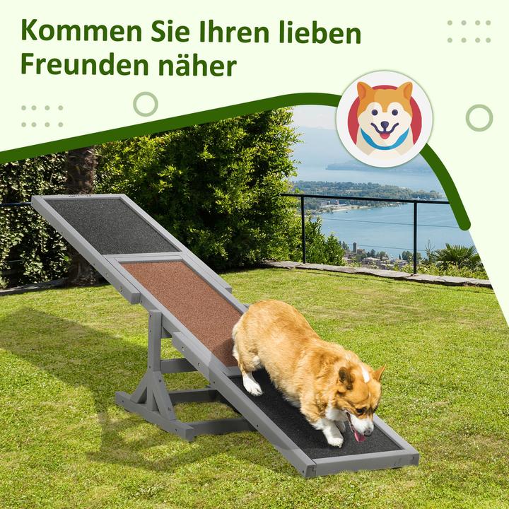 Produktbild PawHut Hundewippe mit Anti-Rutsch Belag (Agility)