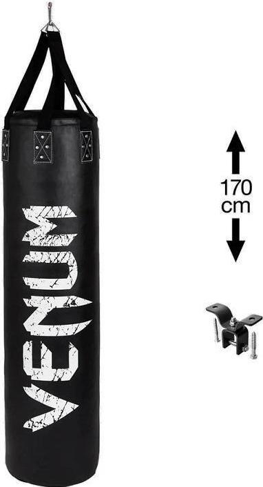 Image du produit Venum Challenger Heavy bag + Ceiling Hook - Black/White - Filled - 170cm (170 cm, 50 kg)