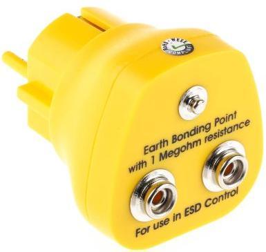 Actual product image Rs Pro EU antistatic earth bonding plug (Static protection)