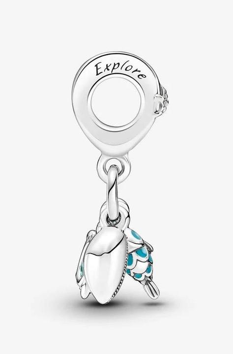 Actual product image Pandora Fish Sea turtle Mussel (Silver 925, Enamel)
