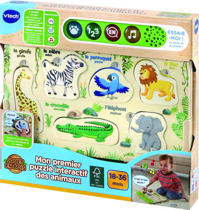 Actual product image VTech First Interactive Animal Puzzle (French)