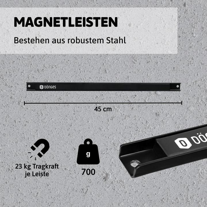 Actual product image Dönges Magnet Werkzeugleiste 45cm 6 Stück