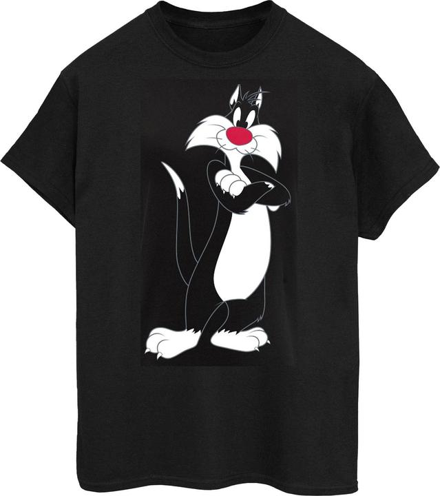 Actual product image Looney Tunes Womens/Ladies Sylvester Crossed Arms Cotton Boyfriend T-Shirt (3XL)