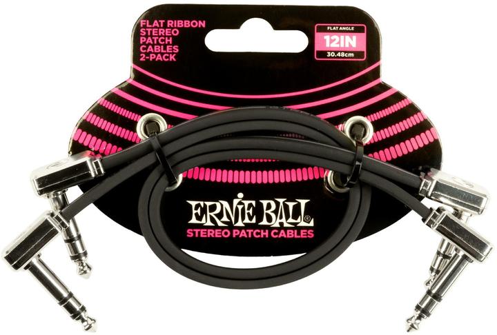 Actual product image Ernie Ball Patch cable 6405 Flat Ribbon, pack of 2 - 0.3 (0.30 m)