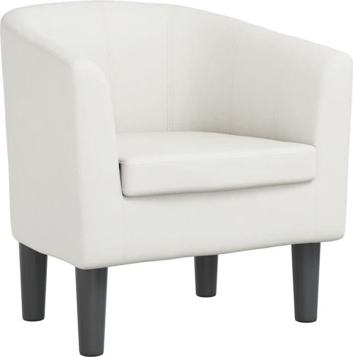 Image du produit VidaXL Clubsessel Weiss Kunstleder,Farbe: Weiss,Material