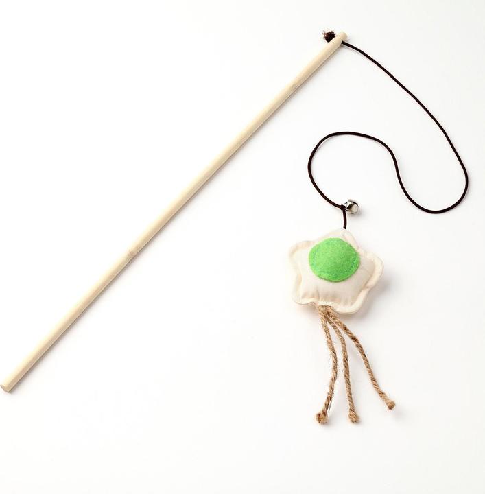 Anijoy Cat play fishing rod flower (Plush toy cat)