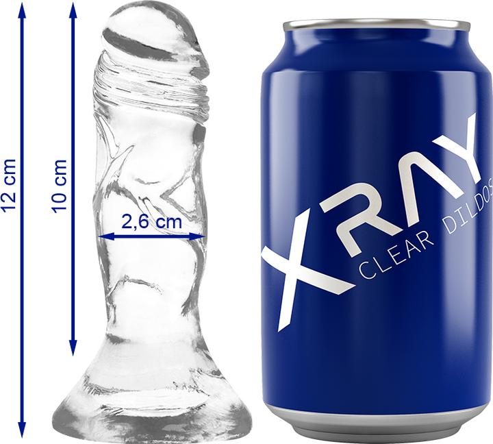 X Ray Xray Clear Dildo Transparent 12cm X 2.6cm