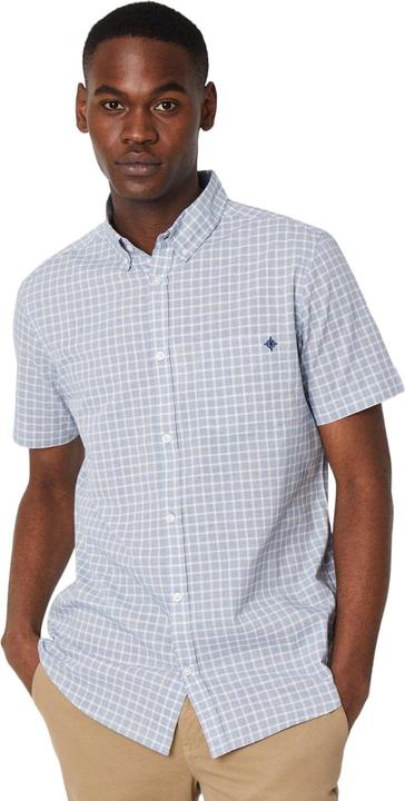 Actual product image Universal Textiles Mens Tonal Check Textured Short-Sleeved Shirt (XL)