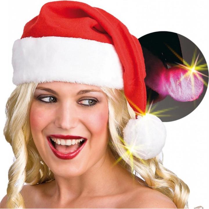 Actual product image Fasnacht Santa hat red LED