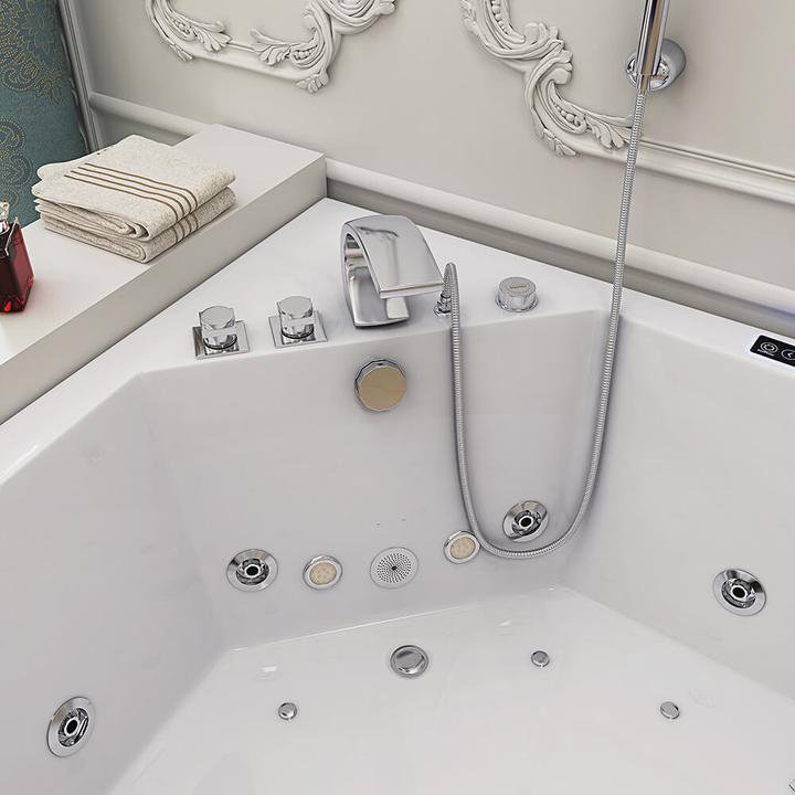 Actual product image Home Deluxe Whirlpool bath with LED light therapy NAUTICA L - 140x140cm (140 cm, 140 cm)