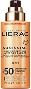 Actual product image Lierac sunissime antiedad spf50 150ml (Suntan lotion, SPF 50, 150 ml)