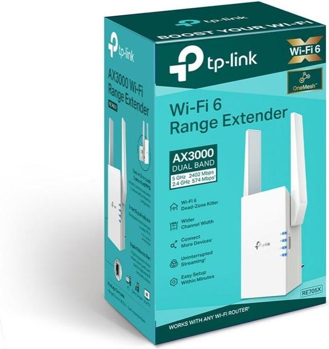 Productafbeelding TP-Link RE705X - Wi-Fi 6 range extender (2402 Mbit/s, 574 Mbit/s)