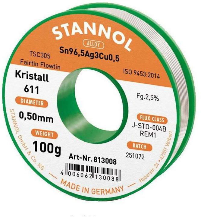 Image du produit Stannol Fil de soudure cristal 611 (Souder)